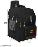 Waterproof polyester backpack for school kids 4th to 10th class, durable luggage travel bags in free size (16cm x 10cm x 14cm), made in India