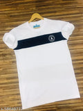 Men's solid cotton AIDAN PAUL short-sleeved t-shirt, available in sizes M (40in), L (42in), XL (44in), XXL (46in). Made in India