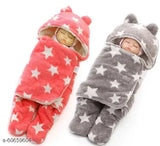 Microfiber, soft-knit NCY printed hooded baby blanket pack of 2. Absract pattern, ideal for heavy winter. Measures 70cm H x 80cm W
