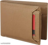Solid PU leather men's wallet, new designer trending style with detachable card holder. Made in India" (124 characters)