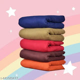 Multicolor lightweight fleece blankets (5x90x60in), soft, high-quality construction, easy care - Indian-made Polar Fleece set