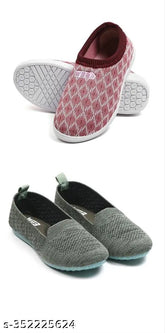 Lightweight mesh Bellies shoes (Combo of 2) for women, high quality, comfortable & stylish, skin-friendly & durable, diabetic & orthopedic friendly