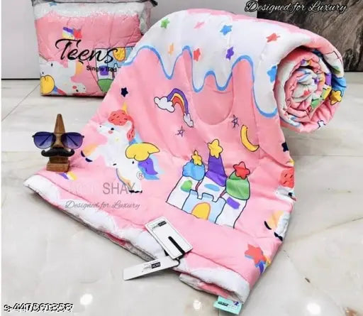 Soft cotton kids' comforter, cartoon printed, 60x90 inches, suitable for ages 0-8 years