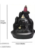 Handcrafted Adiyogi Shiva statue with backflow incense holder, premium polyresin figurine, Indian artisan-made
