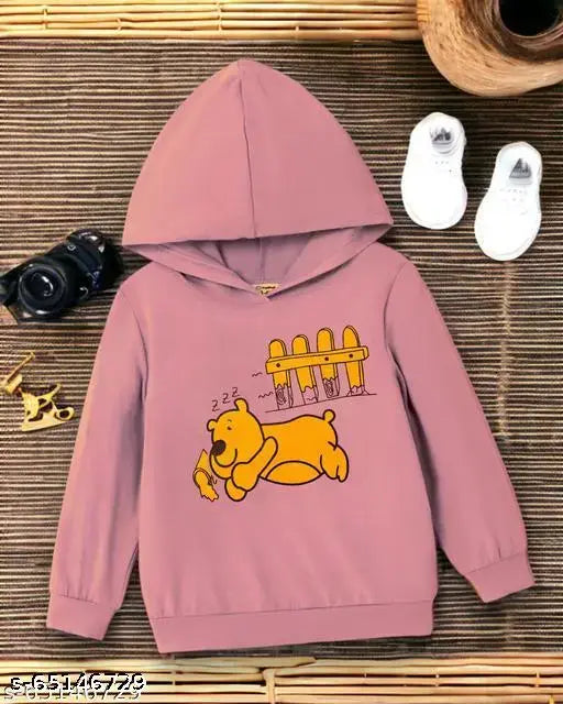 Navy blue kids cotton blend sweatshirt & hoodie. Durable, odorless, anti-fading printed design. Sizes range from 6-14 years, made in India