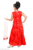 Cotton blend lehenga top with printed Leheriya pattern for girls aged 5-11 years, Indian fashion