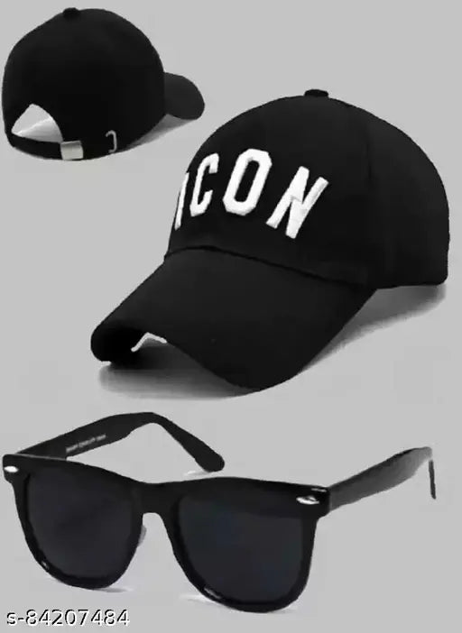 Solid cotton cap for men, casual style and easy care, made in India