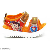 Orange, tan, green PVC and Eva Chhota Bheem kids sandals for summer wear, ideal for boys aged 2-8 years