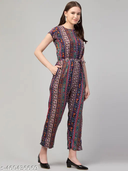 Pearl N Vera printed net crepe jumpsuit for women, high-quality premium piece in size S, M, L, XL, XXL, or free size