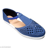 Sky blue synthetic slip-on ballerinas for women, embellished everyday wear from Bally Foot