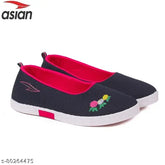 Navy Pink Canvas Loafers - Asian Women's Nano-51 slip-on casual shoes for office, party & outdoor wear