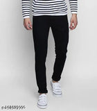 Stylish black slim-fit jeans for men, C2FH brand, high-quality stretchable material