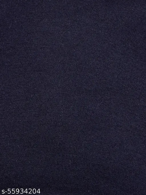 Navy blue cotton beanie cap by Vimal Jonney for men, solid pattern