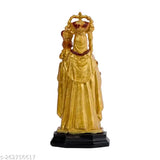 Golden polyresin Mother Mary figurine, Our Lady of Good Health Velankanni Matha showpiece idol for home decor and housewarming gifts, 21 X 9 X 9 CM