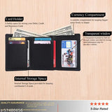 Genuine leather, urban design, men's tri-fold RFID wallet with 5 compartments, brown leather accessory
