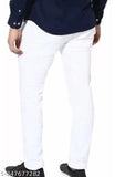 Denim, plain white jeans for men by MOD MEN - size-specific