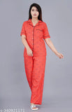 Rayon printed designer night suit set, short sleeve top and pyjama bottoms with intricate pattern, available in S-XXXL sizes
