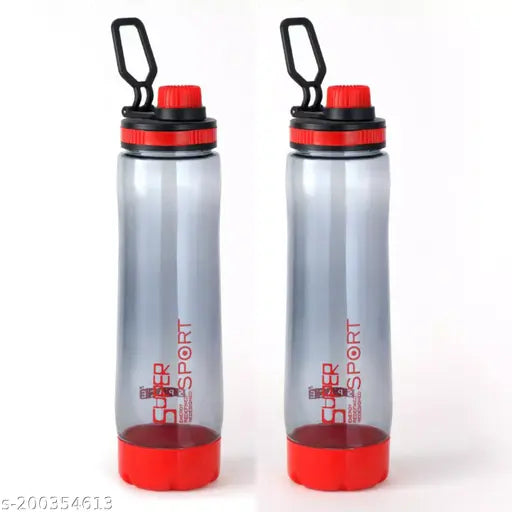 Red BPA-free sports water bottle set of 2 for kids, ideal for cold beverages and gym use