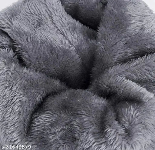Woolen cap & neckband, fur-patterned winter accessory. Stylish woolen hat and neck warmer, onesize, made in China