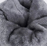 Woolen cap & neckband, fur-patterned winter accessory. Stylish woolen hat and neck warmer, onesize, made in China