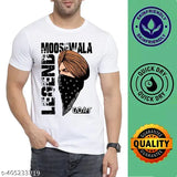 Half sleeve goat printed polyester t-shirt, Sidhu Moose Wala design for men and women with short sleeves, dry fit fabric