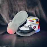 High quality mesh and Eva boys' shoes with light-up feature, popular choice for both genders, available in sizes 2-2.5 years and 3-3.5 years, India origin