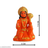 Orange resin Hanuman Idol (3 inch) - spiritual home decor item, brings a stylish touch to your living space