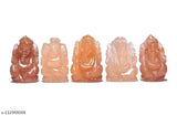 Red Jade Crystal Ganesha Figurine, 12 inches, Indian-made car dashboard idol
