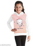 Cotton blend WIN 2 Girls full sleeve hoodies sweatshirts, solid pattern, 1-2 years size with long sleeves