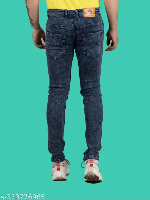 Lzard Men's Slim Grey Denim Jeans, premium-quality grey jeans for men with a solid pattern, from AG INTERNATIONAL