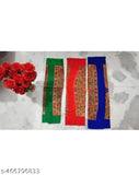 Cotton printed net scarves for women & girls (3 pcs), stylish accessory from India