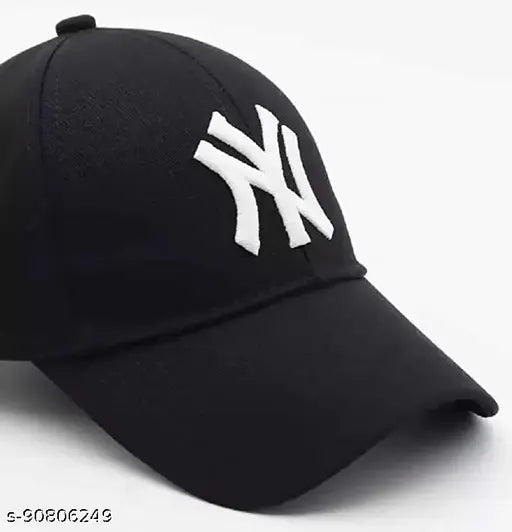 Black cotton baseball cap, sunglasses, and watch combo set for men and boys. Pack of 3 with embroidered net pattern, ideal for outdoor activities in India