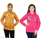 Yellow wool kids hoodies pack of 2 (BLUSHH COLLECTION), printed pattern, long sleeves