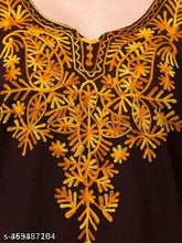 Woolen Kashmiri kurtis, intricate embroidery, trendy winter fashion