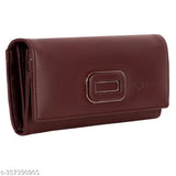 Indian faux leather wallet, free size (8x4in), fashionable clutch for girls