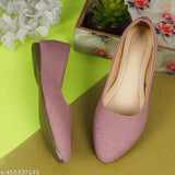 Stylish synthetic leather slip-on ballerinas for women - solid color, comfortable and casual footwear (India origin)