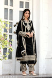 Budget-friendly party wear, printed net pure Chinnon silk suit with long sleeves and dupatta, India origin