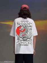 Korean cotton three-quarter sleeve men's t-shirt with printed design, XL size (46in chest, 30in length), made in India