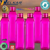 Fridge-friendly water bottle gift set (pink, pack of 6), BPA-free, leak-proof, and freezer-safe for office, home, gym, or school use