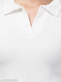Light winter, ribbed full sleeve cotton blend t-shirt with collar neck, unique design – Jugunu brand