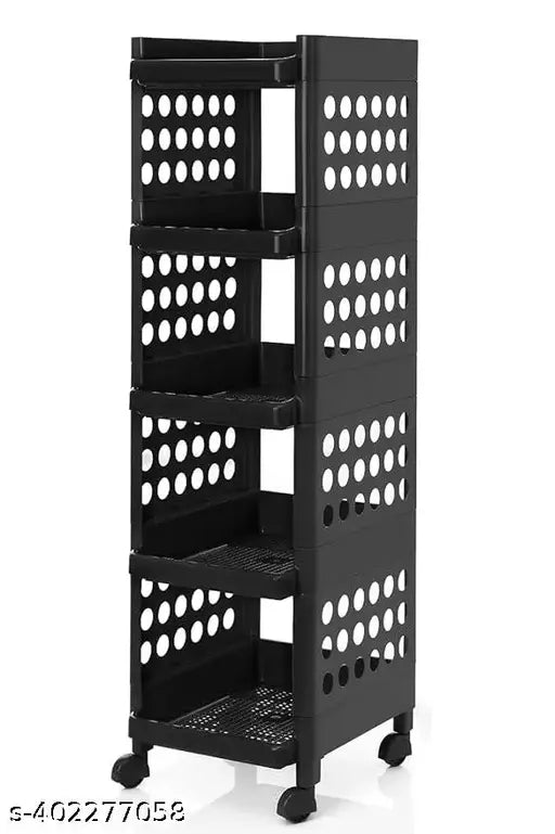 5-tire storage trolley, free size, multi-purpose for tire & veggie storage in India