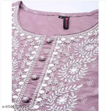 Embroidered rayon panal kurta set with matching pants, three-quarter sleeves, Indian embroidery on net fabric