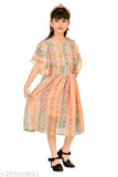 Striped Georgette dress for girls aged 2-4 years, India origin