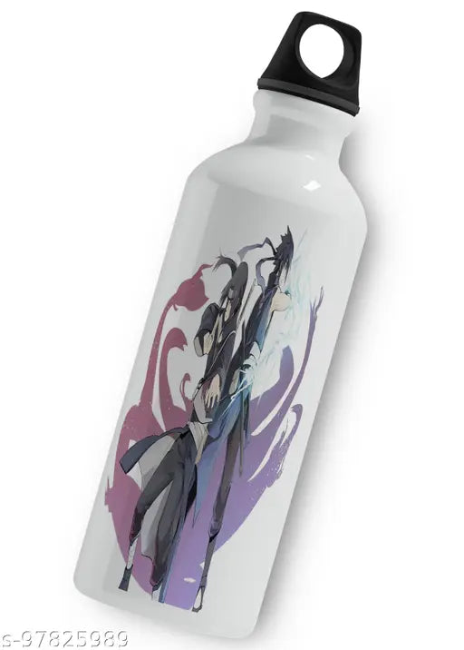 TrendoPrint Naruto-themed aluminum sipper water bottle (600ml), perfect for gym, yoga, kids, and adults. Premium aluminum quality with unique design