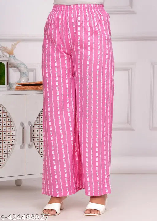 Viscose rayon striped kurta palazoo set for couples, sleeveless and comfortable Indian fashion wear