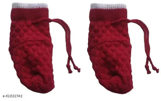 Wool embroidered net baby sweater set with booties, for boys and girls winter wear