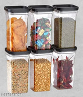 Airtight Plastic Kitchen Container Set (1100 ML), space-saving, BPA-free, dishwasher & freezer safe, perfect for pulses, flours, snacks, and spices