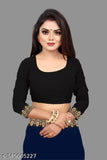 Solid Plain Embroidered Georgette Bollywood Saree with Lace border & Satin blouse, India-made for daily wear and parties