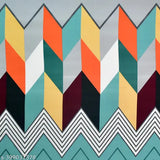 Geometric print microfiber king size double bed sheet, cotton feel glace elastic fitted, ideal for summer