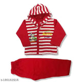 Wool unisex sweater set with cap in printed net design, 3-6 months size, Indian origin